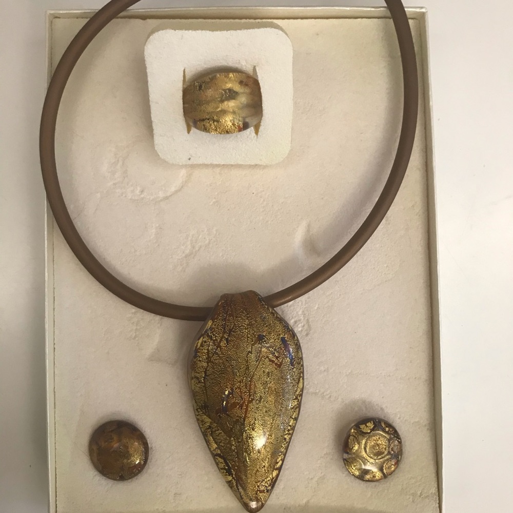 Murano glass jewelry set